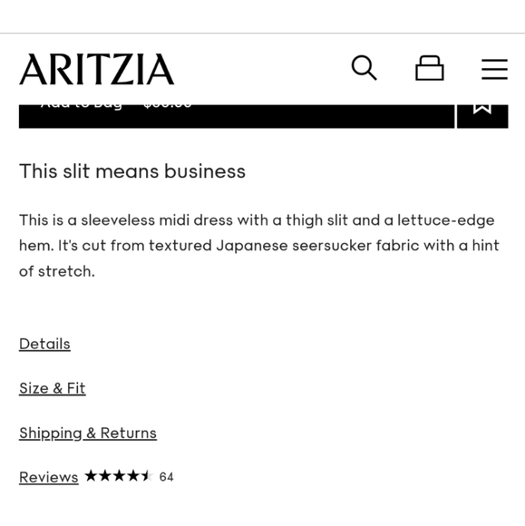 NWT Aritzia Wilfred Verona dress - Picture 5 of 10